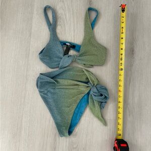 Beach Riot Blue and Green ombré shimmer swim